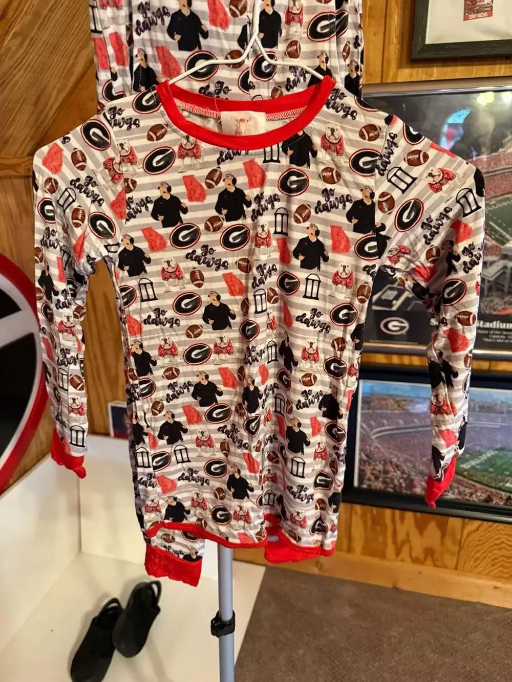 One Brave Mom Kids Boutique University of Georgia Bulldogs Bamboo Pajama Set
